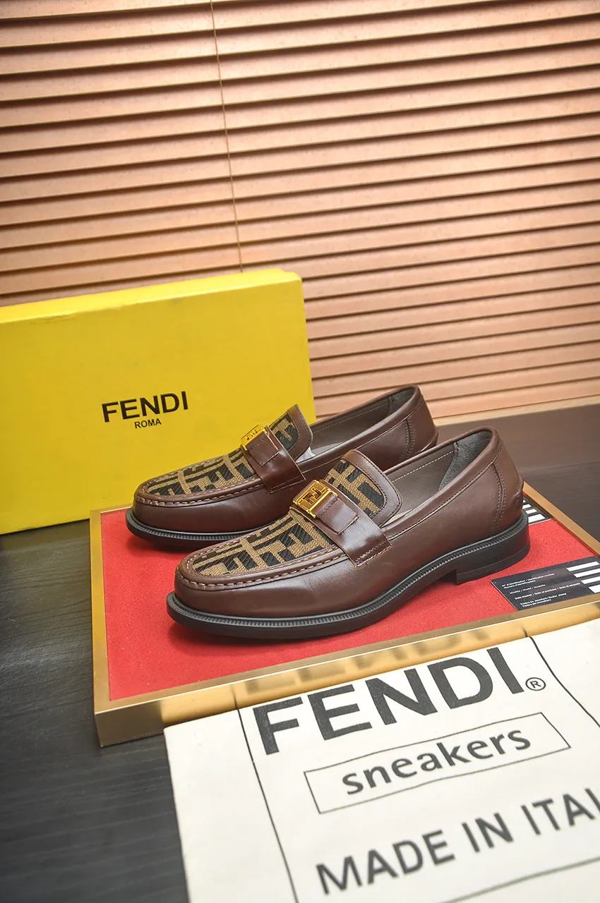Men's shoes 💰500💶 [FENDI] The latest high-end men's shoes in Hong Kong! Original quality. The upper is made of imported cowhide material and cowhide lining! Super comfortable on the foot, original wear-resistant outsole, luxurious, fashionable, casual and versatile! Size: 38-45 (45 customized)
